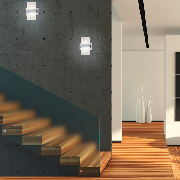 LED-Wandleuchte Platon - Acrylglas / Aluminium - 1-flammig