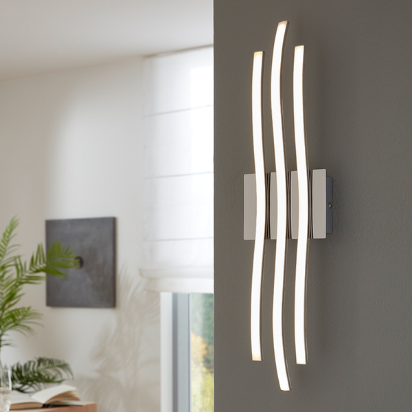 LED-Wandleuchte Roncade - Kunststoff / Aluminium - 3-flammig