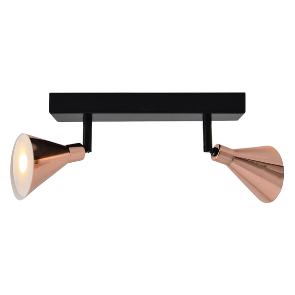 LED-Deckenleuchte Cooper I - Stahl - 2-flammig