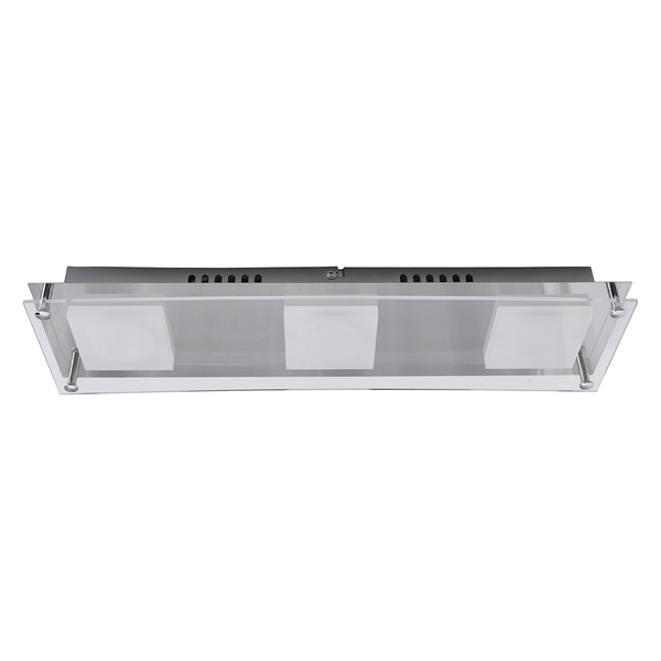 LED-Deckenleuchte Square Shine II - Acrylglas / Stahl - Flammenanzahl: 3
