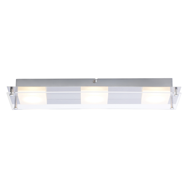 LED-Deckenleuchte Square Shine II - Acrylglas / Stahl - Flammenanzahl: 3