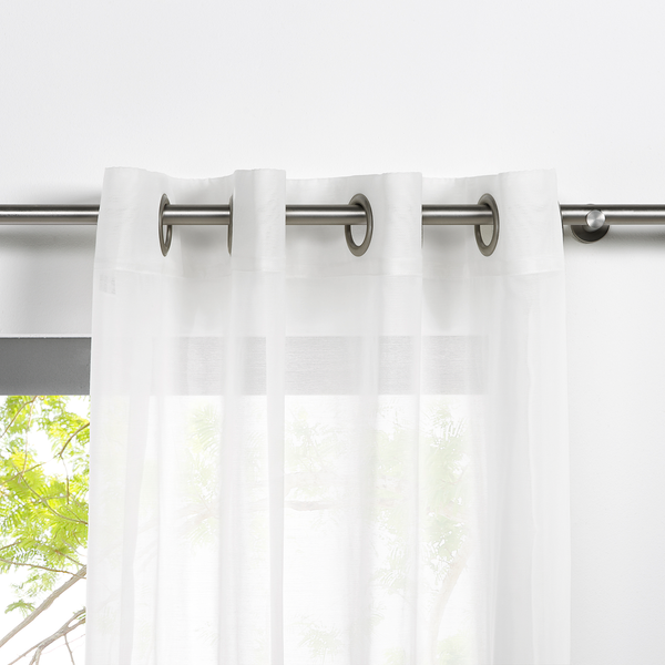 Ösenschal Pure - Polyester - Weiß - 135 x 245 cm