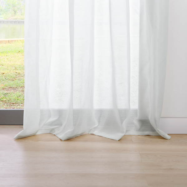 Ösenschal Pure - Polyester - Weiß - 135 x 245 cm