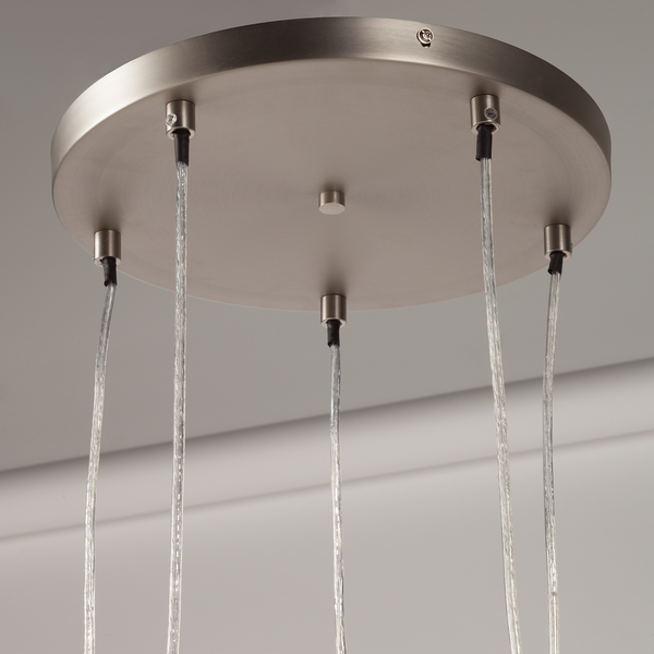 Pendelleuchte Brooklyn II - Metall / Glas - 5-flammig
