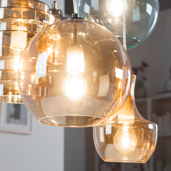 Pendelleuchte Brooklyn II - Metall / Glas - 5-flammig