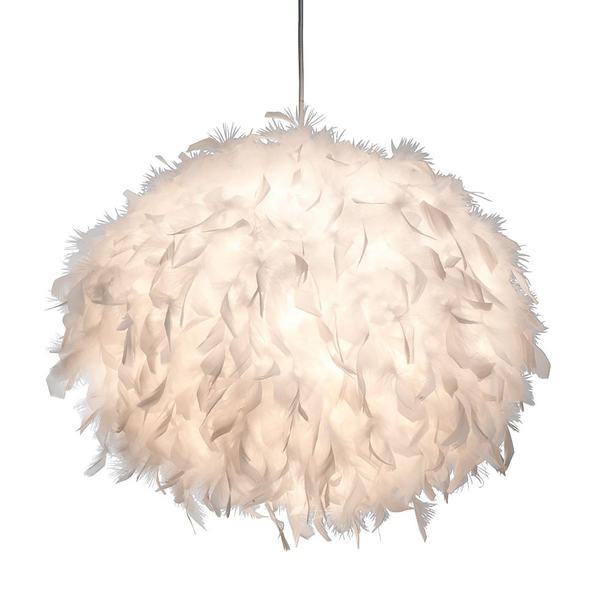 Pendelleuchte Ducky - Federn / Papier - 1-flammig - Durchmesser Lampenschirm: 60 cm