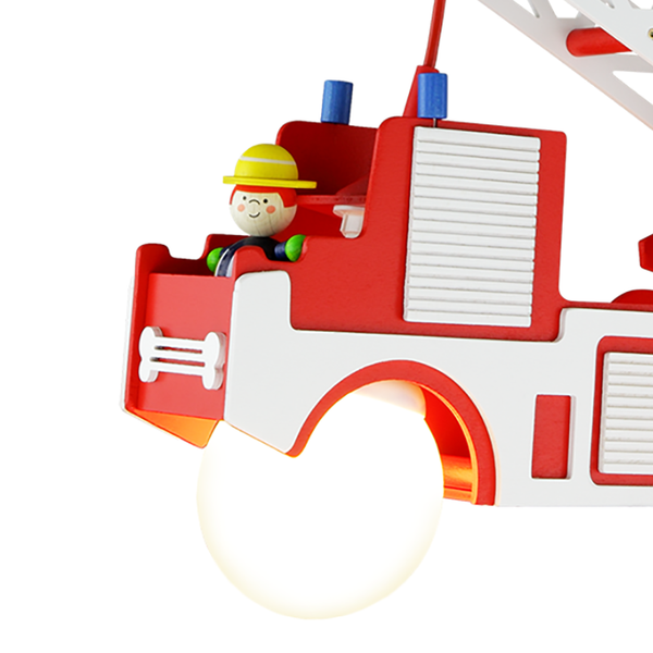 Pendelleuchte Feuerwehr - Holz - 2-flammig