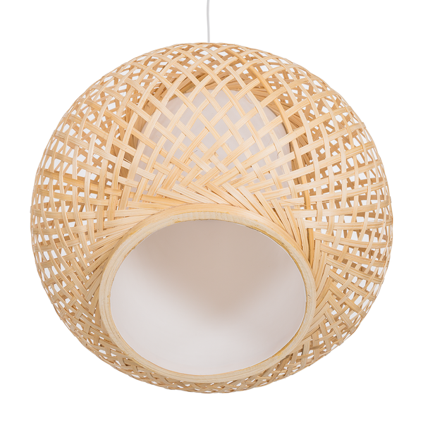 Pendelleuchte Himo II - Bambus / Webstoff - 1-flammig