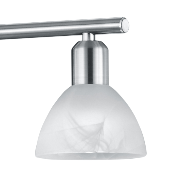 Pendelleuchte Levisto II - Metall / Glas - 3-flammig - Matt Nickel