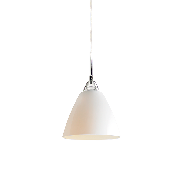 Pendelleuchte Read - Metall/Glas OpalWeiß - Durchmesser Lampenschirm: 20 cm