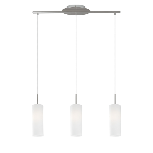 Pendelleuchte Troy Elegance II - Glas / Stahl - 3-flammig
