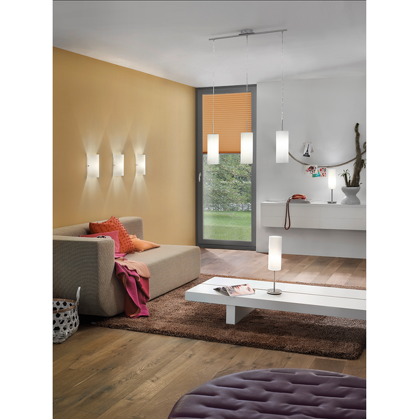 Pendelleuchte Troy Elegance II - Glas / Stahl - 3-flammig