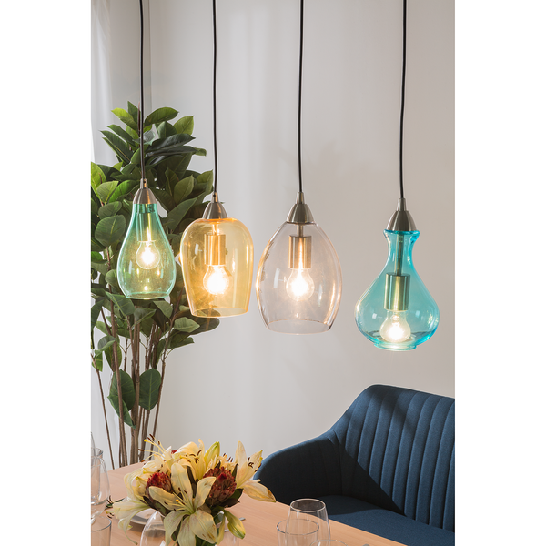 Pendelleuchte Cambo - Glas / Eisen - 4-flammig