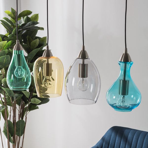 Pendelleuchte Cambo - Glas / Eisen - 4-flammig