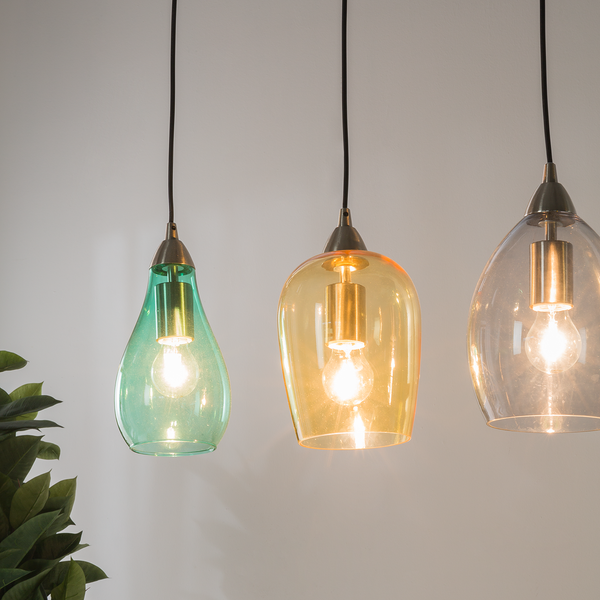Pendelleuchte Cambo - Glas / Eisen - 4-flammig