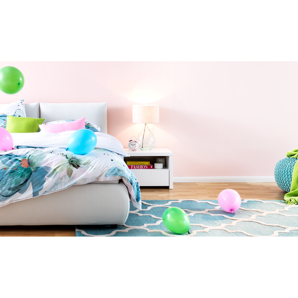 Tischleuchte Loster - Glas / Baumwollstoff - Hellbraun - 1-flammig - Hellbraun