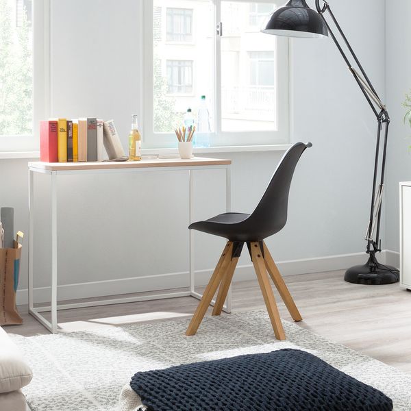 Esszimmerstuhl ALEDAS - Schwarz - Braun - 2er Set