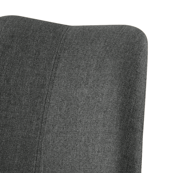 Polsterstuhl ALEDAS - Webstoff Cors: Dunkelgrau - Braun - 2er Set