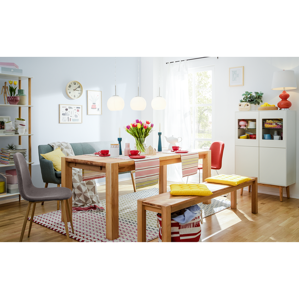 Polsterstuhl Iskmo III - Webstoff - Grau - 2er Set