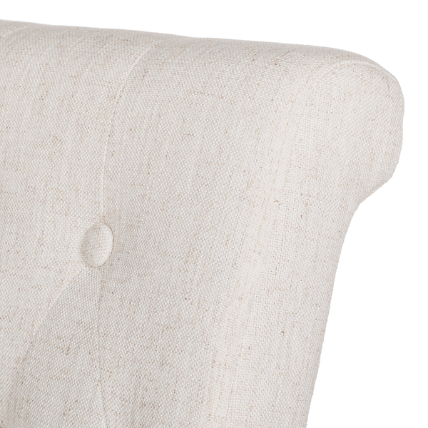 Polsterstuhl Jeanne (2er-Set) - Webstoff /  Eiche massiv - Creme