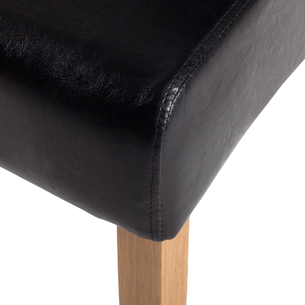 Polsterstuhl Nello II (2er-Set) - Kunstleder - Schwarz