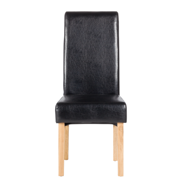 Polsterstuhl Nello II (2er-Set) - Kunstleder - Schwarz