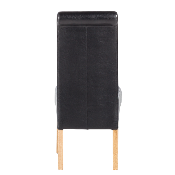 Polsterstuhl Nello II (2er-Set) - Kunstleder - Schwarz