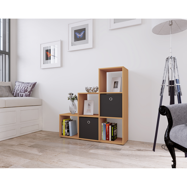 Stufenregal Nitas - Braun - Buche - 108 x 105 x 29 cm