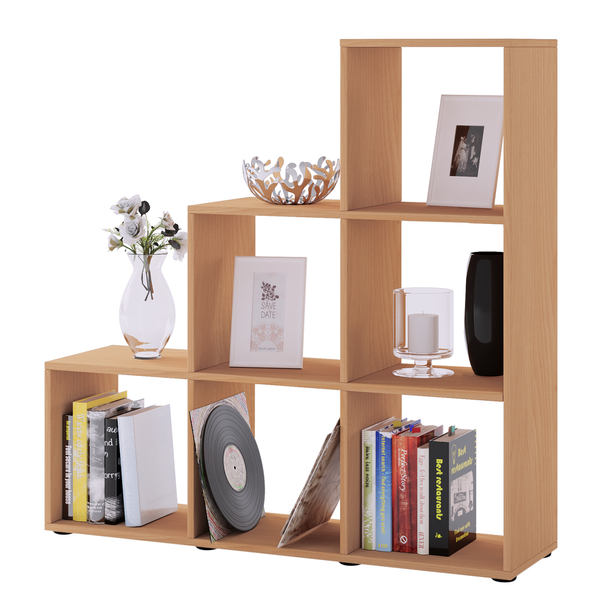 Stufenregal Nitas - Braun - Buche - 108 x 105 x 29 cm