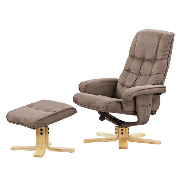 Relaxsessel Sund (mit Hocker) - Microfaser - Cubanit