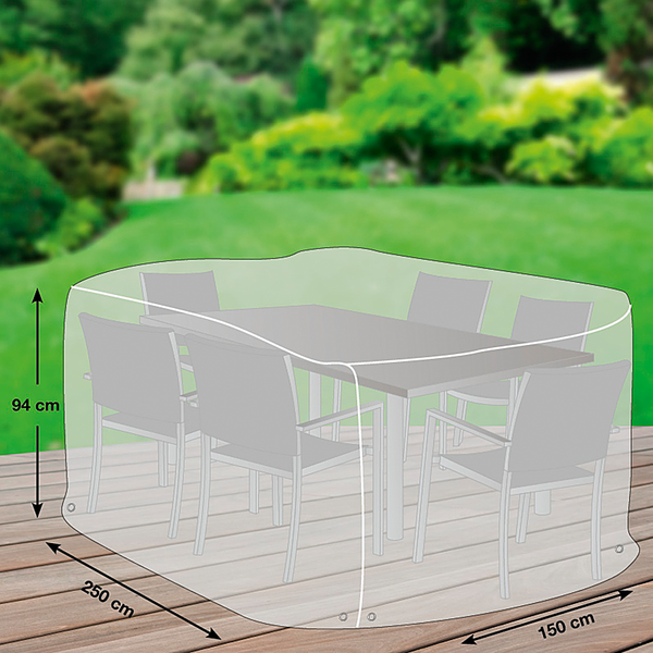 Schutzhülle Premium (250 x 150 cm) - für rechteckige Sitzgruppe - Polyester