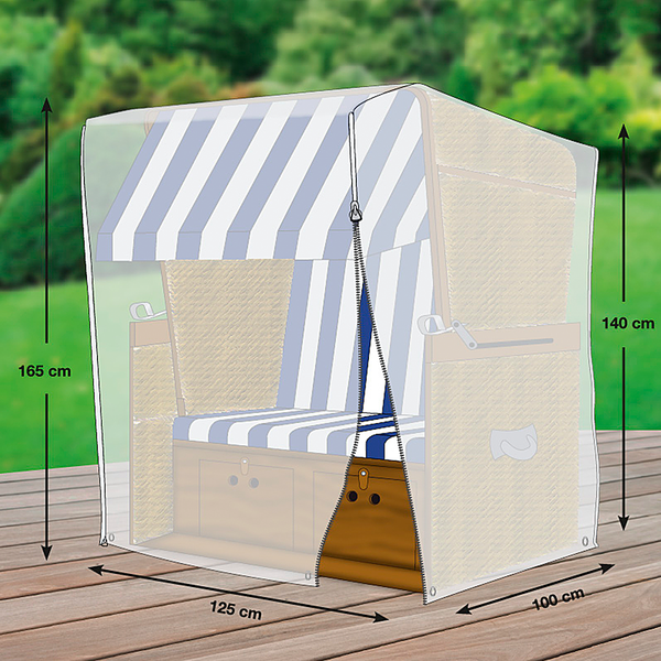 Schutzhülle Premium (Breite: 125 cm) - für Strandkorb - Polyester