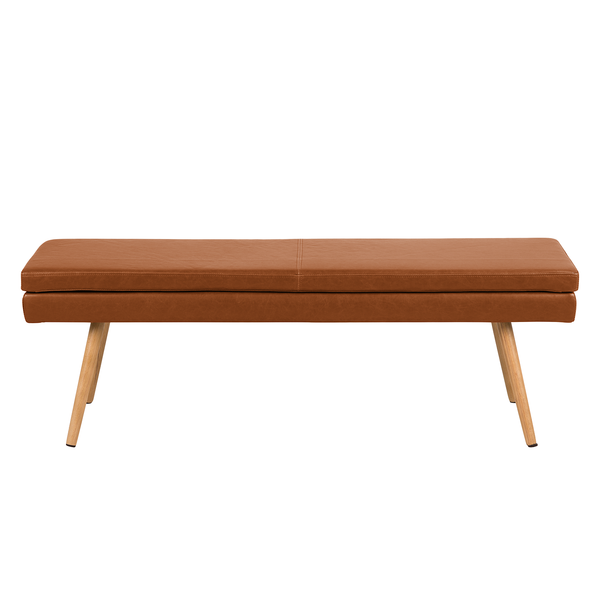 Sitzbank NICHOLAS - Kunstleder Aken: Vintage Cognac