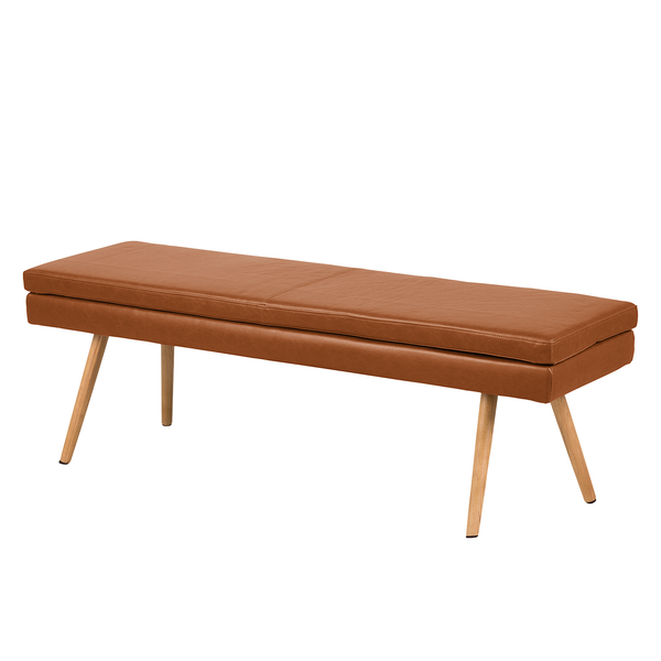 Sitzbank NICHOLAS - Kunstleder Aken: Vintage Cognac
