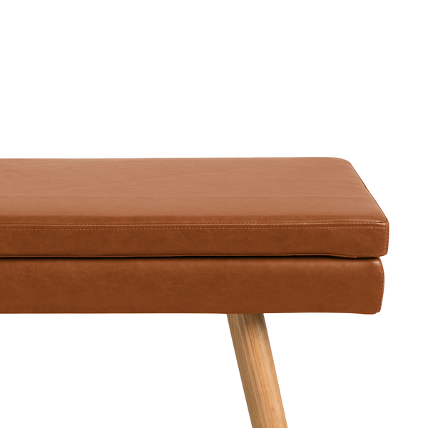 Sitzbank NICHOLAS - Kunstleder Aken: Vintage Cognac