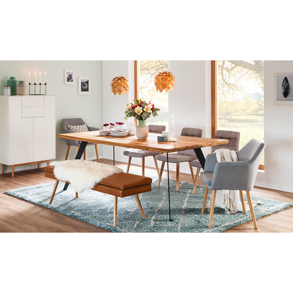 Sitzbank NICHOLAS - Kunstleder Aken: Vintage Cognac