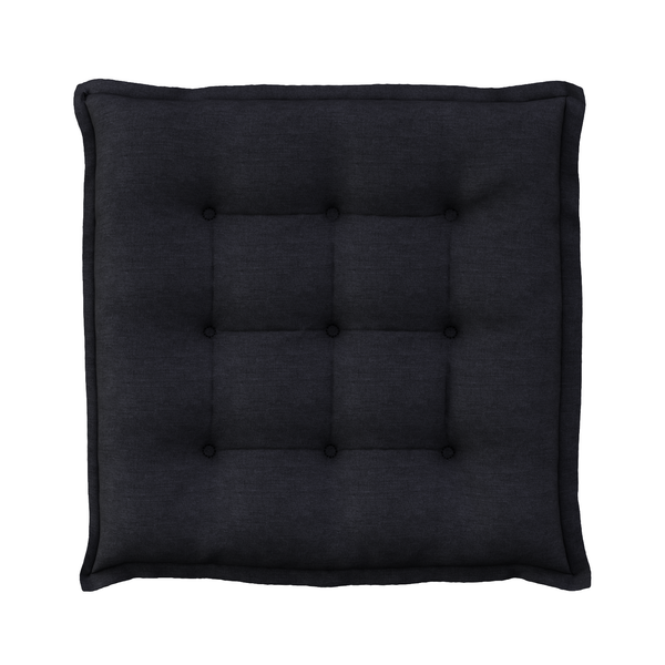 Sitzkissen Garden Basic (4er-Set) - Webstoff - Schwarz