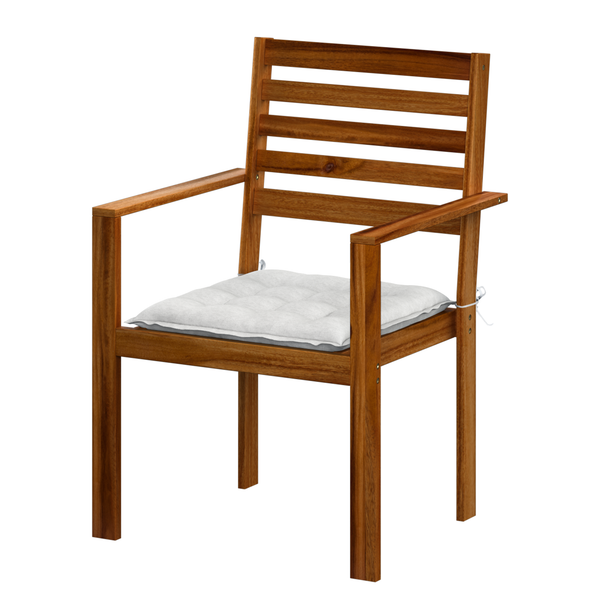 Sitzkissen Garden Basic (4er-Set) - Webstoff - Weiß