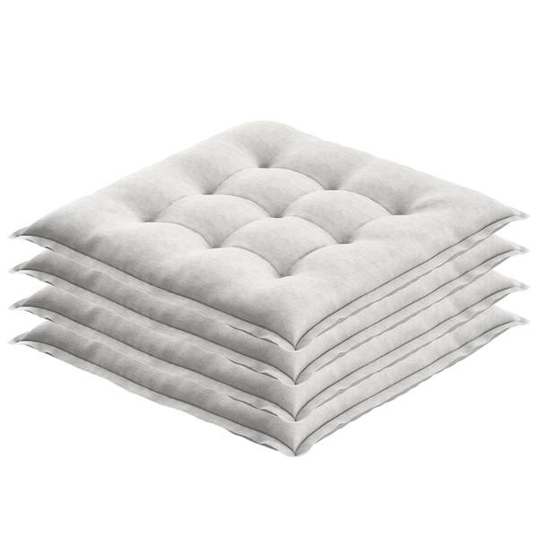 Sitzkissen Garden Basic (4er-Set) - Webstoff - Weiß