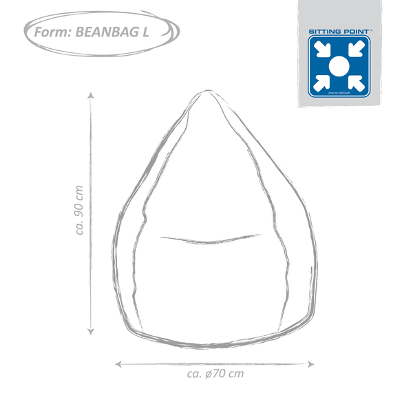 Sitzsack Easy L - Microfaser - Schwarz