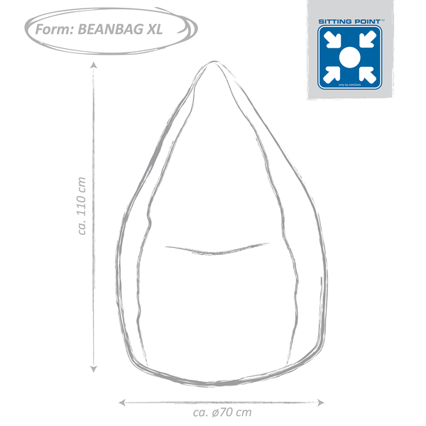 Sitzsack Easy XL - Microfaser - Gelb