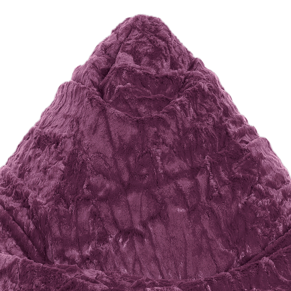 Sitzsack Fluffy XL - Webplüsch - Aubergine