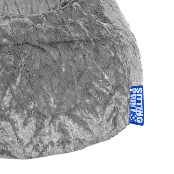 Sitzsack Fluffy XL - Webplüsch - Platin