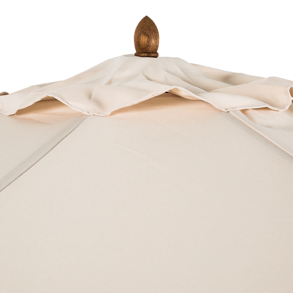 Sonnenschirm Sombrilla - Eukalyptus massiv / Polyester - Beige - Durchmesser: 270 cm