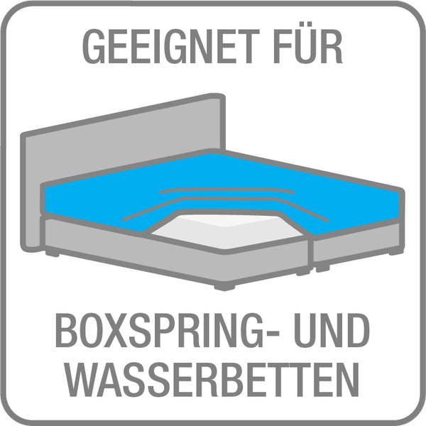 Spannbetttuch Domoline - Mischgewebe - Schwarz - 150 x 200 cm