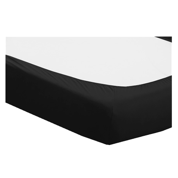 Spannbetttuch Domoline - Mischgewebe - Schwarz - 150 x 200 cm