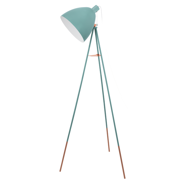 Stehleuchte Tripod Dundee II - Stahl - 1-flammig - Babyblau