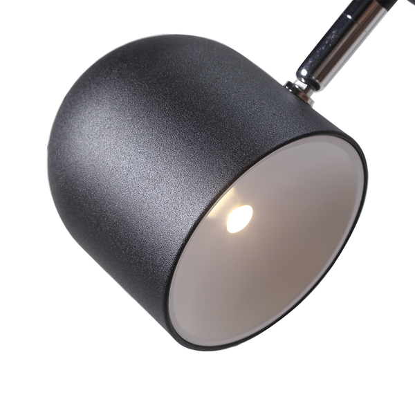 LED-Stehleuchte Jon - Eisen - 2-flammig - Schwarz