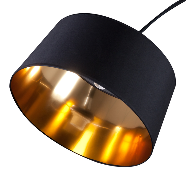 Stehleuchte Solaris - Webstoff / Metall - 1-flammig - Schwarz