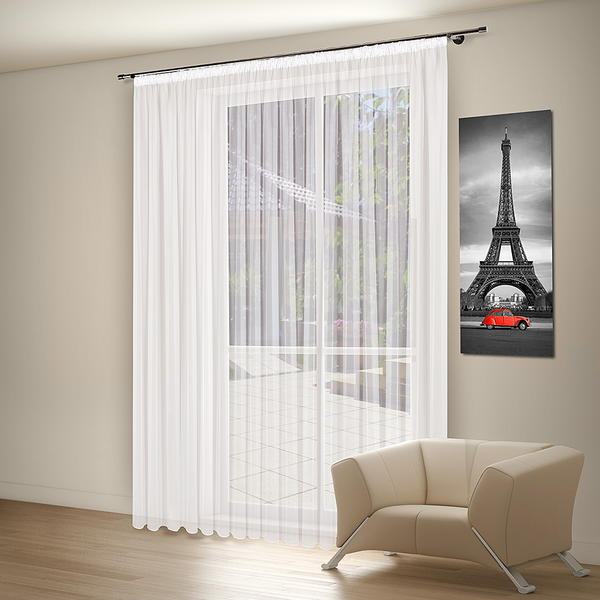 Store Pippa - Weiß - 450 x 175 cm